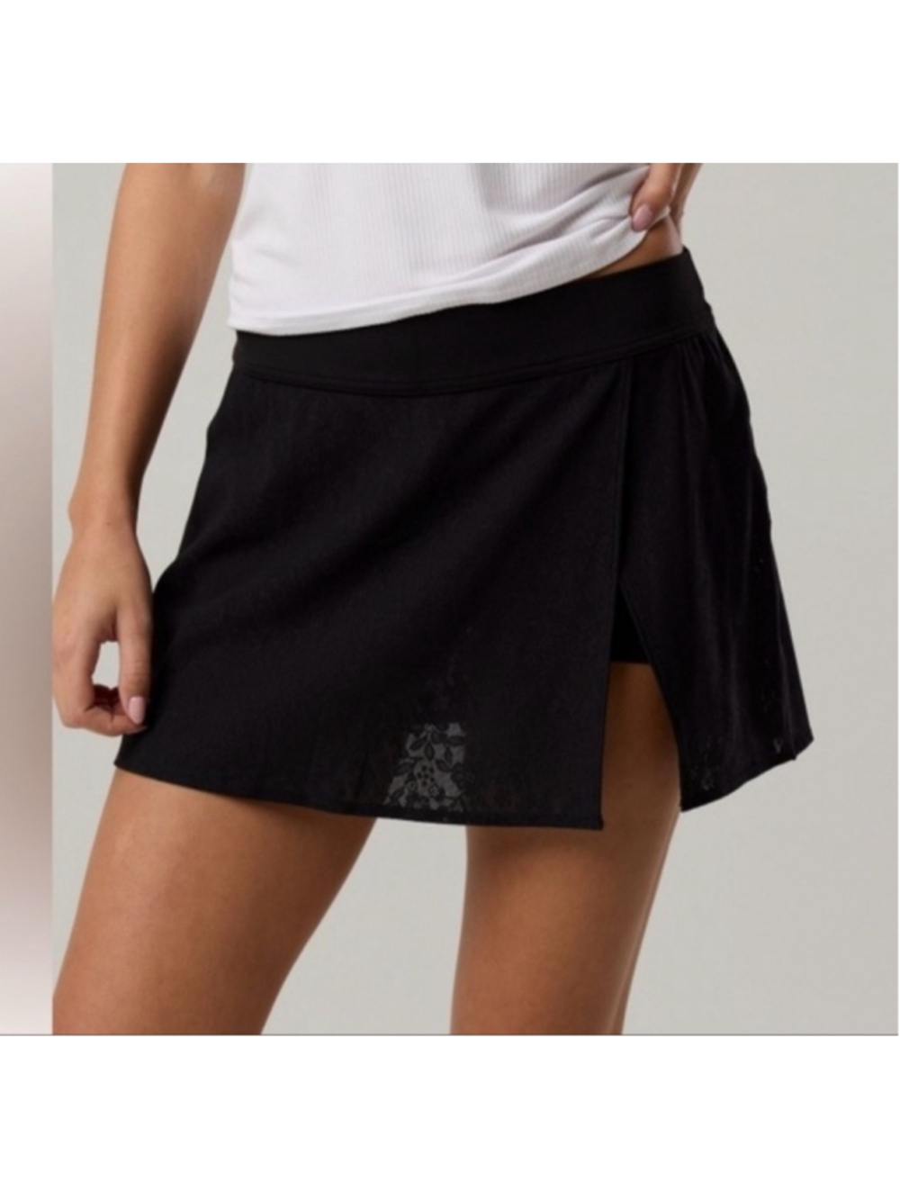 Women's Aerie Black Lace Mini Skort XL
